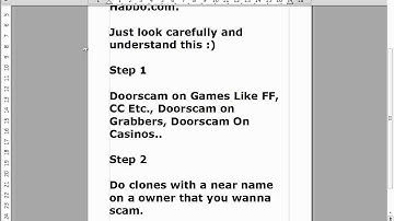 Habbo.com How to scam