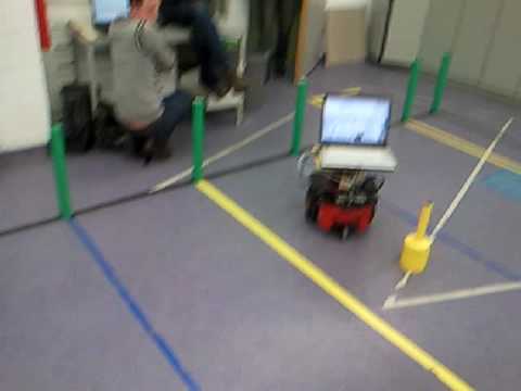 Testing phase of CyberGretzky - a robot, that plays hockey. A course project, written in C++ at the Technical University of Munich 2010. Still a bit buggy ;)