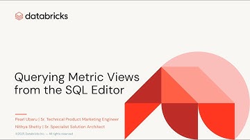 Querying Metric Views from the SQL Editor
