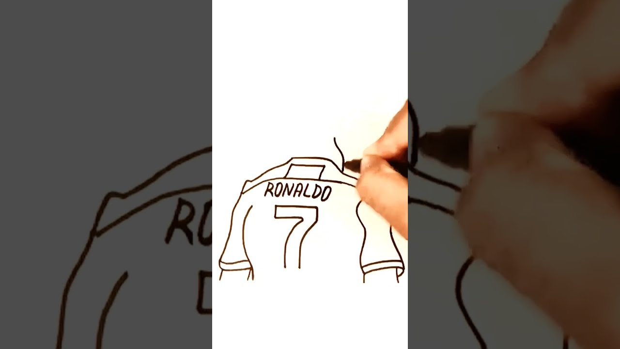 Ronaldo easy drawing : tutorial #shorts #drawing