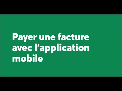 Payer une facture avec l’application mobile