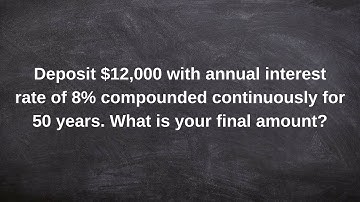 Determine end value of compound interest continuously