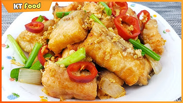 Cách Làm Cá Hồi Chiên Giòn Nhanh Gọn Mà cực kỳ Ngon - Deep Fried Salmon Belly - KT Food
