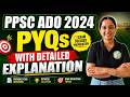 PPSC ADO 2024 PYQs With Detailed Explanation | High Weightage Topics | Exam Focused Preparation