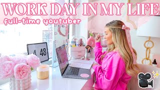 Work Day In My Life As A FullTime YouTuber | Podcast Interview, Editing, Events, & More | LN x NYC