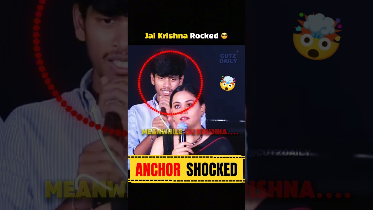 Jai Krishna Rocked Anchor Shocked 🤯 