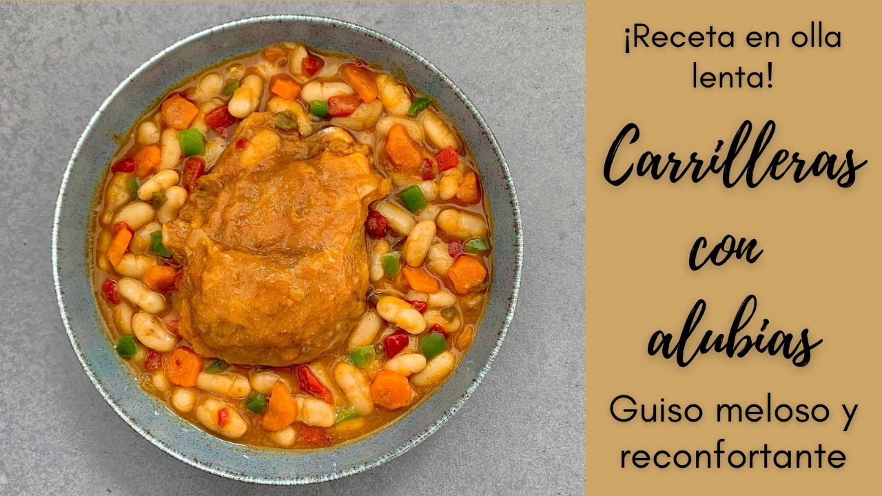 El guiso más meloso: carrilleras con alubias en olla lenta 🥘