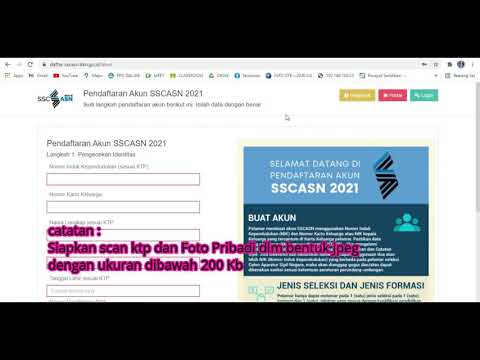 CARA DAFTAR SSCASN.BKN.GO.ID || CPNS P3K 2021