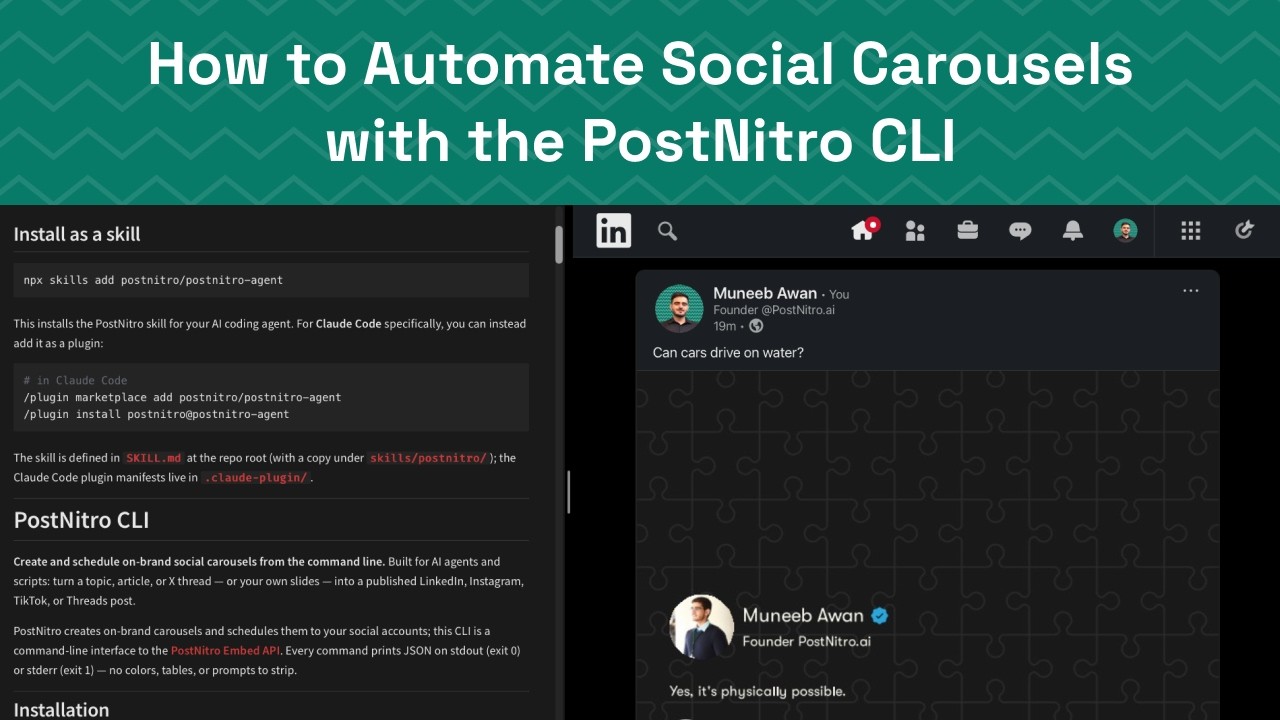 How to Automate Social Carousels with the PostNitro CLI
