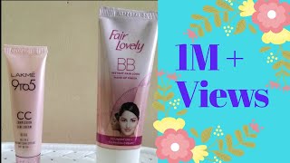 Lakme 9to5 CC Cream & Fair & Lovely BB Cream l Must Watch l Tiny Makeup Update