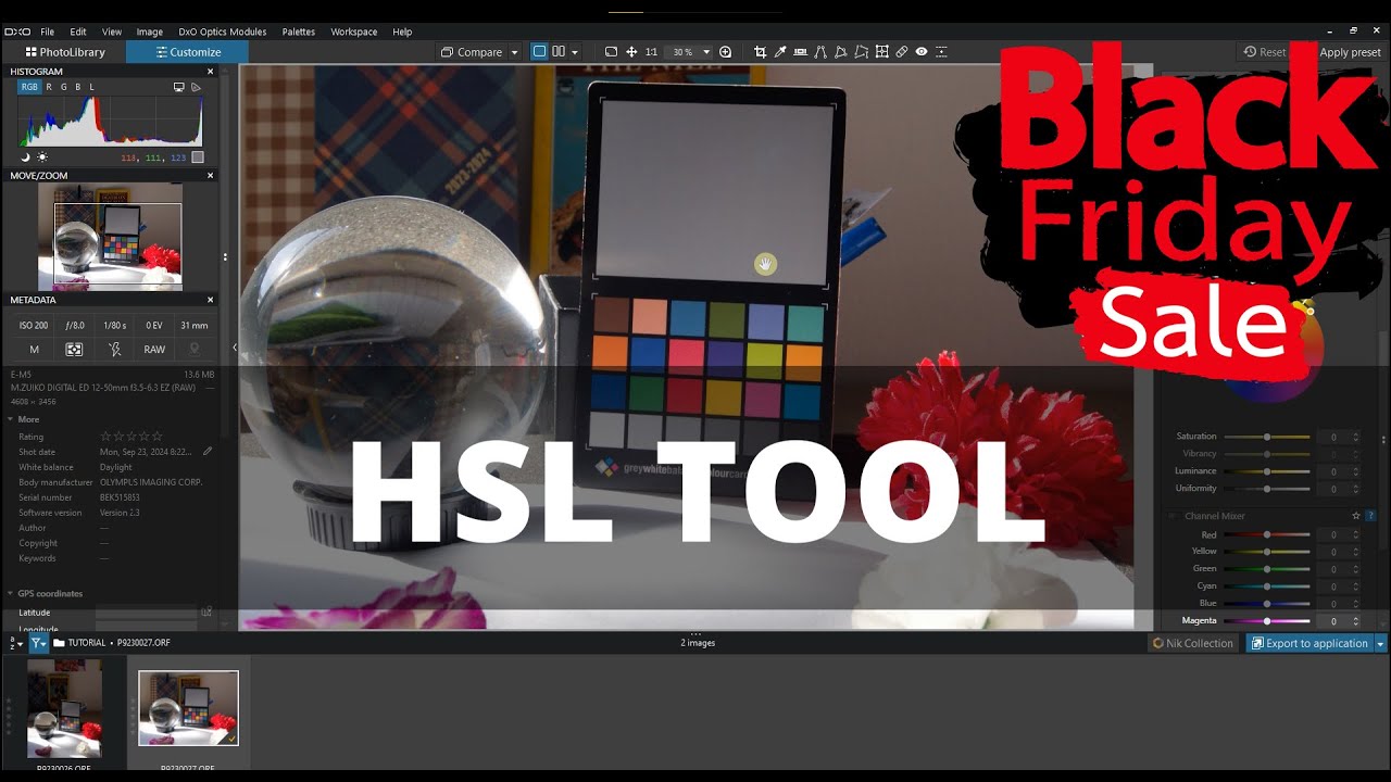 DXO PHOTOLAB 8 TUTORIAL HSL TOOL BLACK FRIDAY DISCOUNT - YouTube