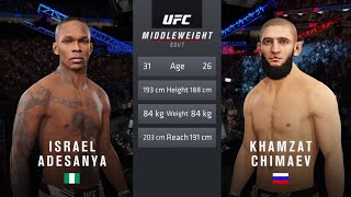 Israel knocks Khamzat out 😱🔥 | Israel Adesanya vs Khamzat Chimaev | UFC 4 | Intense Gameplay |