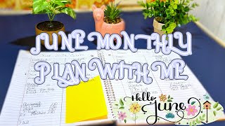 June '24 Monthly Bujo Plan With Me Minimal Bullet Journal Setup For Productivity DIY Budget Planner