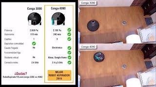 CONGA 3090 vs 4090 - Comparativa real de los mejores robots aspiradores de  Cecotec - YouTube
