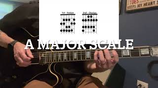 Major Scale Degrees - Sharp Keys 100bpm #guitar #scalestudies #guitarpractice #guitarlessons