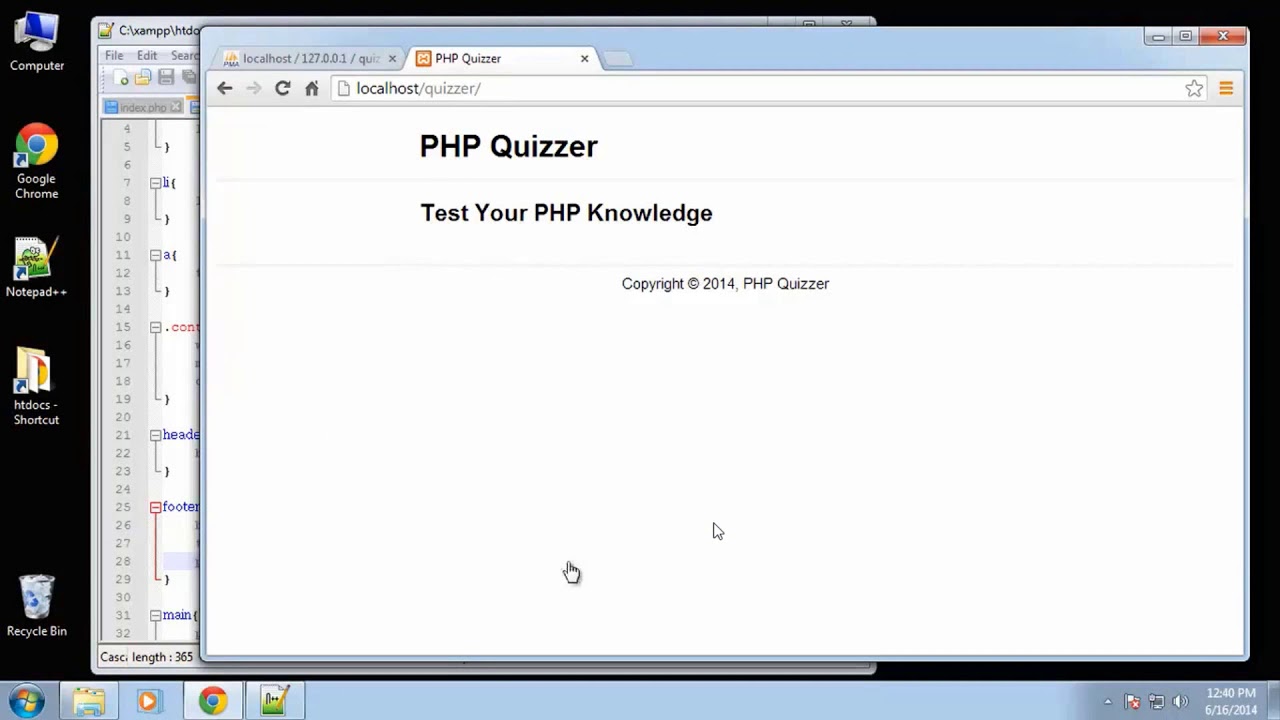 ข้อสอบ php mysql  New  PHP and MySQL Quiz App Complete