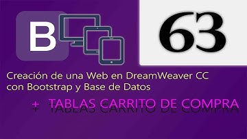 Cap 63 - Creación de una web en DreamWeaver CC con Bootstrap y Base de Datos