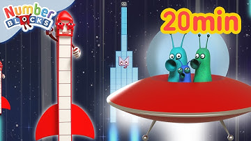 12345678910 Blast Off! | Learn to Count Compilation | Maths Cartoons for Kids | @Numberblocks