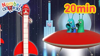 12345678910 Blast Off! | Learn to Count Compilation | Maths Cartoons for Kids | @Numberblocks