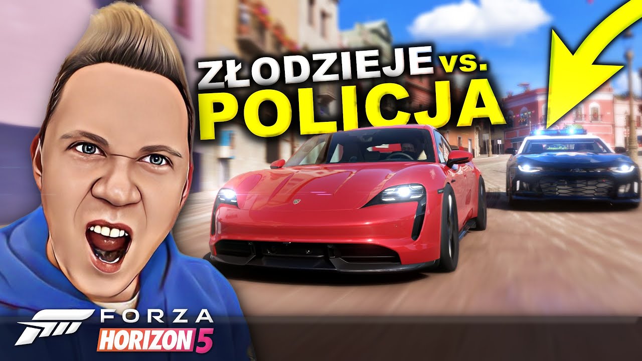 💙 FORZA HORIZON 5 GAMEPLAY [#41] POLICJANCI vs. ZŁODZIEJE /z Bertbert & Yoshella & Ren
