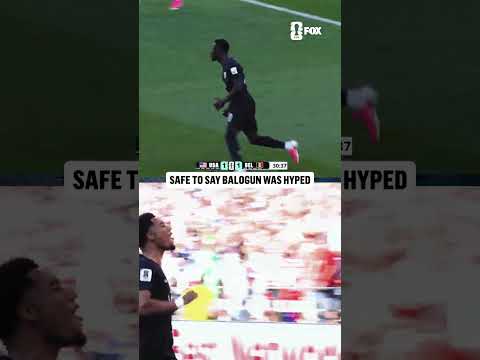 Balogun hypes up the crowd in Seattle after this USMNT goal