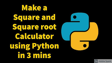 Make a Square and Square root Calculator using PYTHON in 3 mins