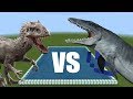 Indominus Rex vs Mosasaurus | Minecraft PE