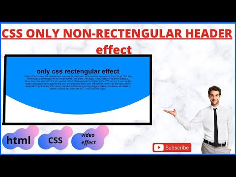 CSS Only Non-Rectangular Header | How to Make Curved Header using Html5 and CSS3