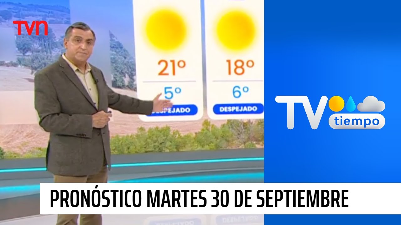 Pronóstico del tiempo: Martes 30 de septiembre 2025 | TV Tiempo