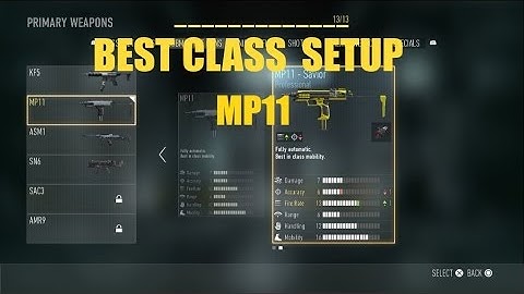 Best MP11 class setup (Call of duty: Advanced Warfare)