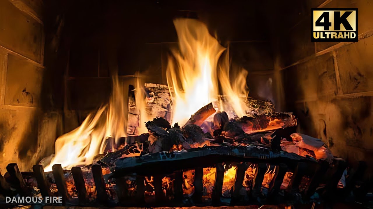 🔥 Cozy Fireplace 4K (12 HOURS). Fireplace with Crackling Fire Sounds ...