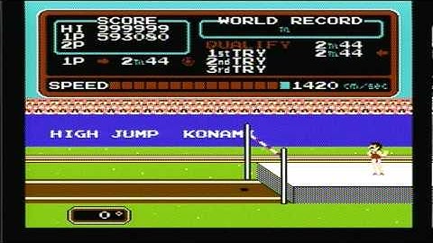 High Jump World Record (2m 44) Track & Field Nes Nintendo