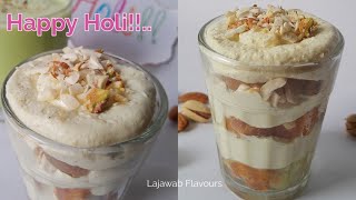 Thandai Cake In Glass Recipe | Quick thandai | Holi special recipe | easy holi dessert