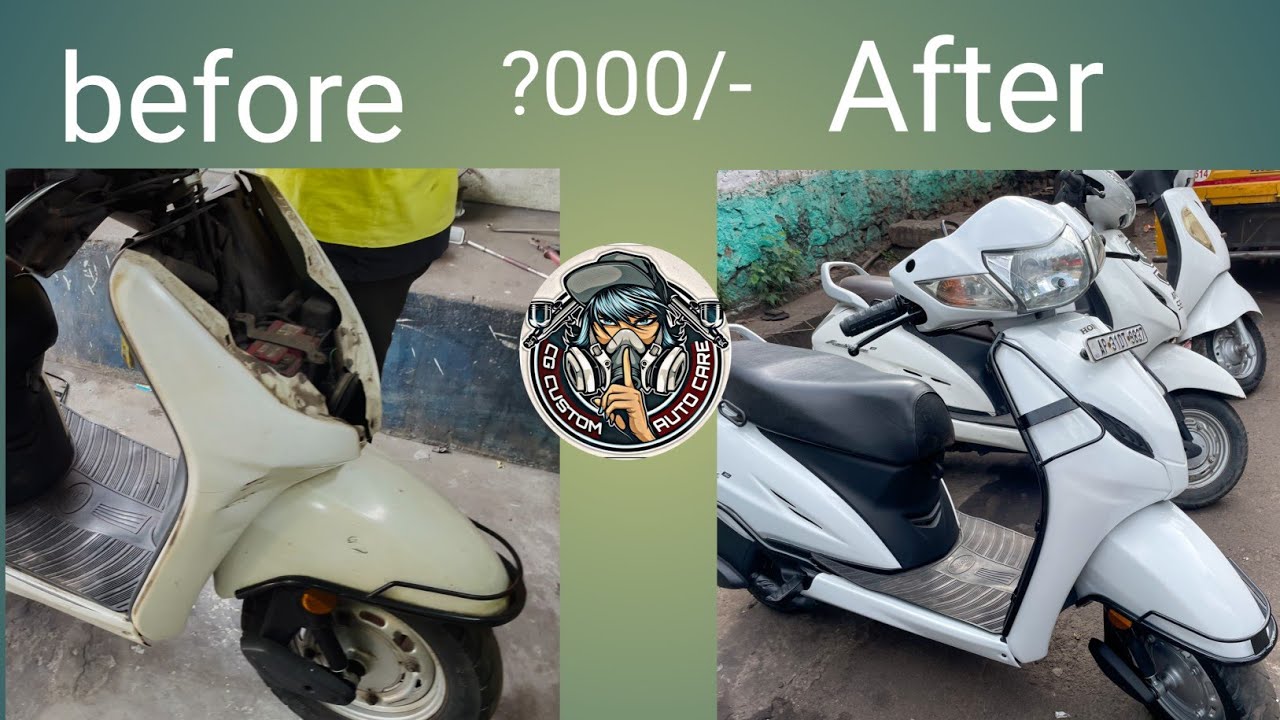 Activa 4g pearl white full body painting how to painting watching