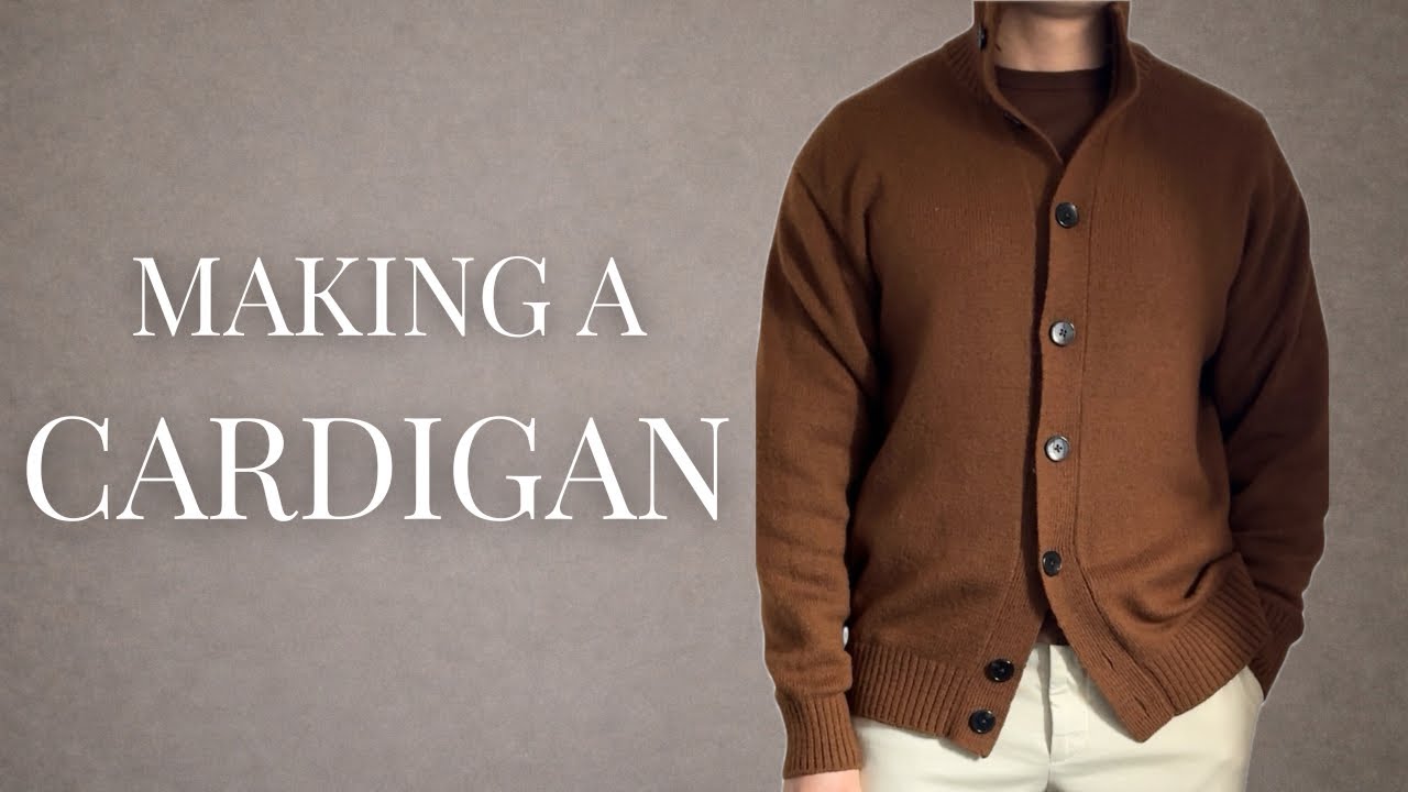 【編み機】スタンドカラーカーディガンを編む｜Machine Knitting