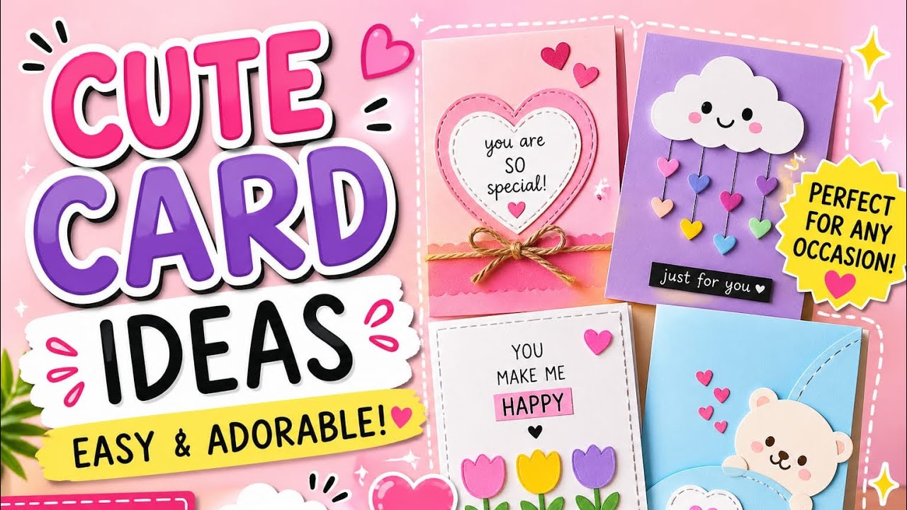 Adorable Card Ideas You Can Make at Home 🥰 - YouTube