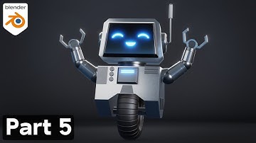Creating a Cute Robot in Blender 🤖 Part 5 (Blender Tutorial)