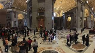 Peter&#39;s basilica in Rome (Italy) VR 360° 4K