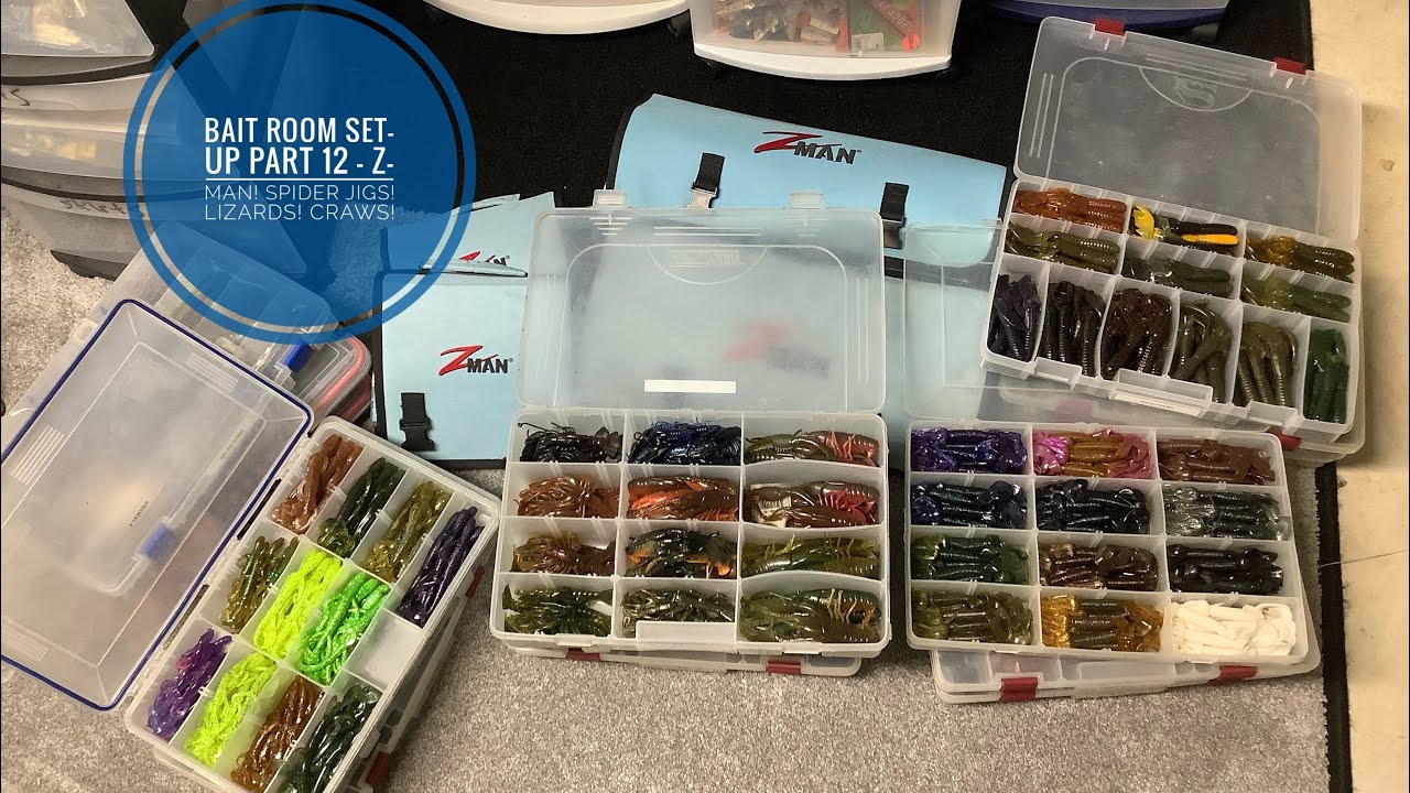 Bait Room Set-Up Part 12 - Z-Man! Spider Jigs! Lizards! Craws! 