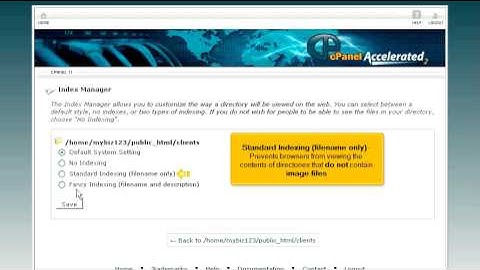 How to use the Index Manager in cPanel 11 by Hostcheetah.tv