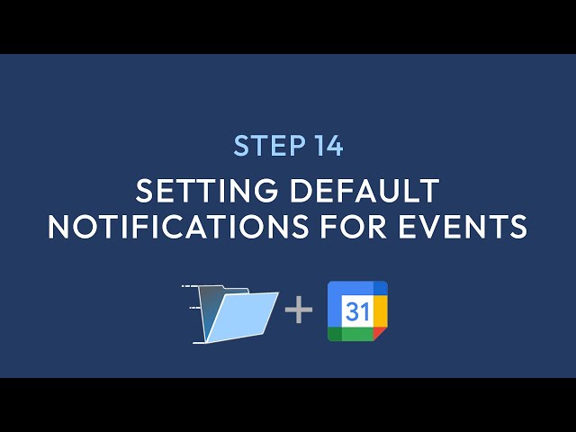 Step 14   Setting Default Notifications for Events