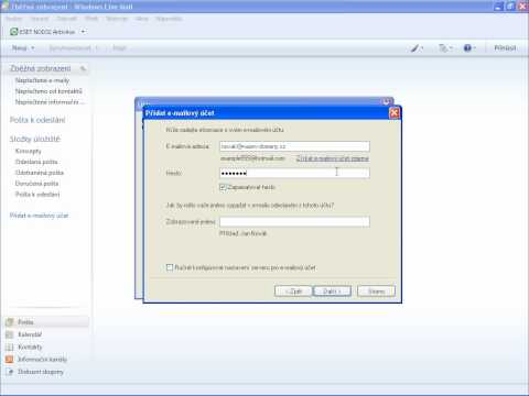Nastavení e-mailového klienta Windows Live Mail