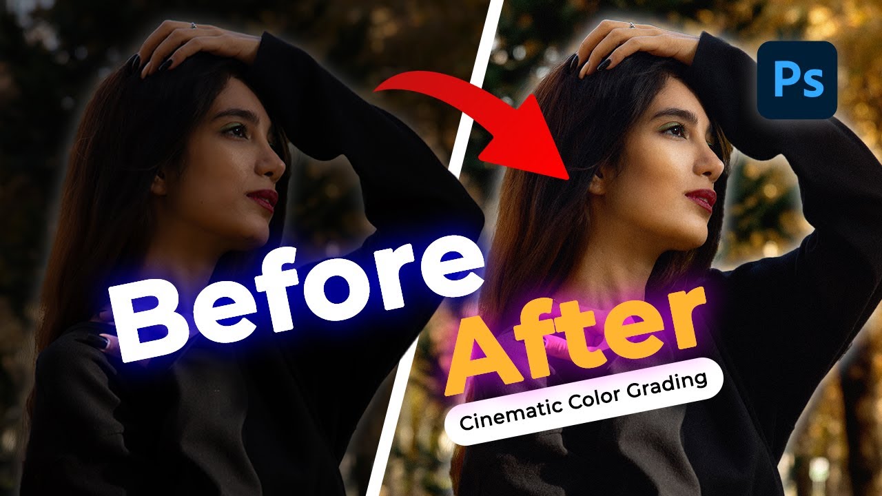 Portrait Retouching & Cinematic Color Grading in Photoshop | Photoshop ...