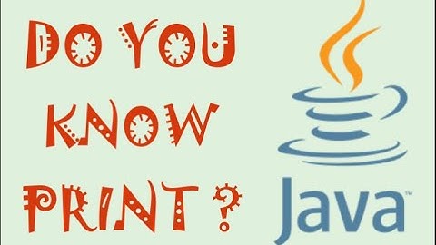 Print in Java