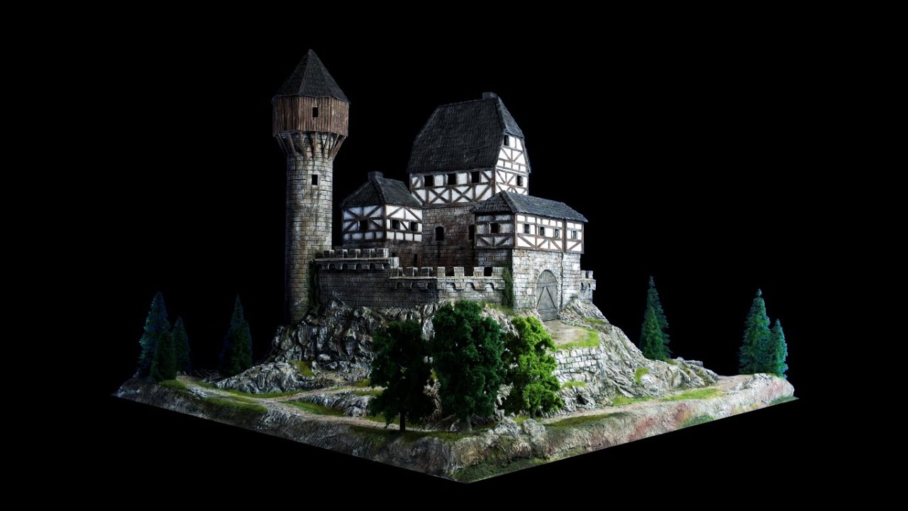 DiedHoff Burg passend zu Haussers Elastolin und Tabletop Figuren