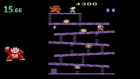Donkey Kong (Atari 2600) 1 Loop speedrun [49.88]
