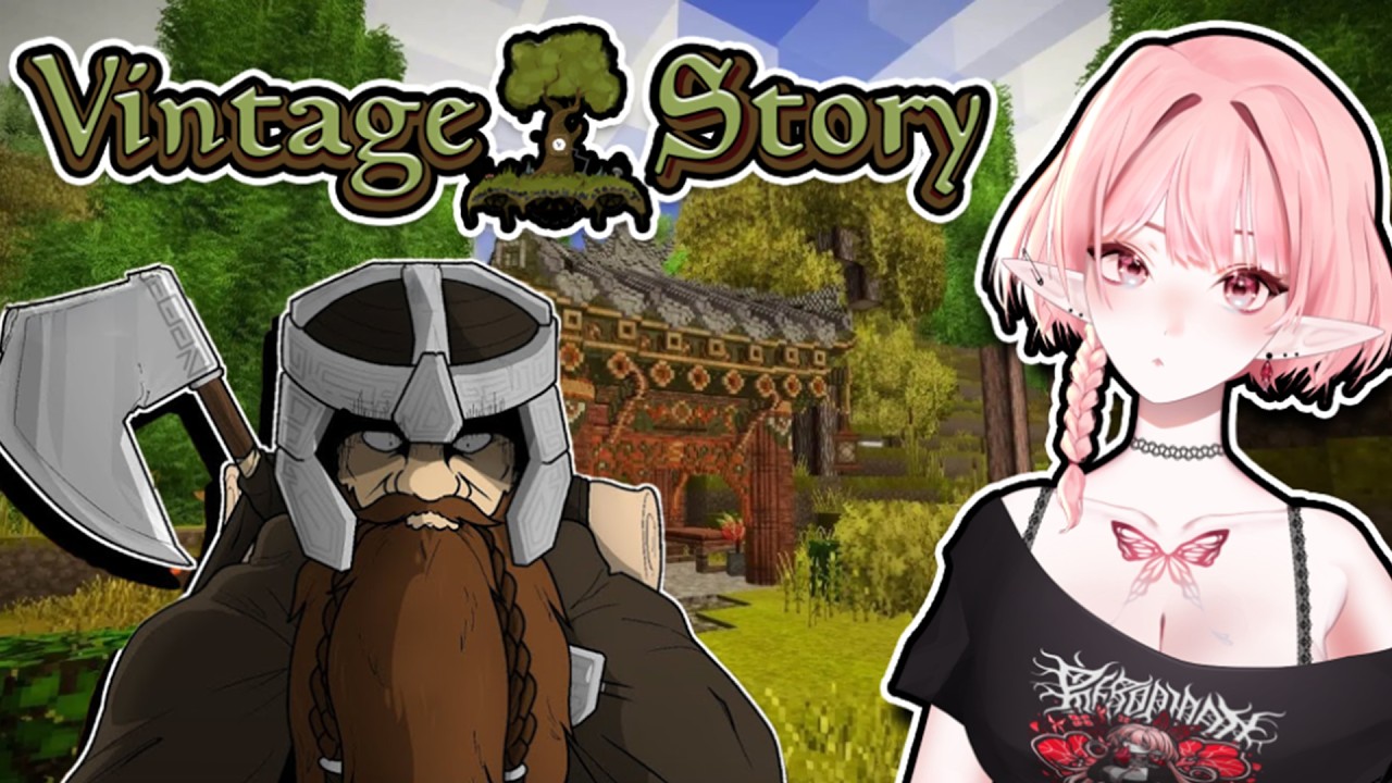 Vintage Story but with DWARFS AND ELFS! | RubixRaptor React