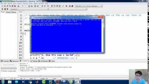 Bài 22: Toán tử so sánh bit trong ngôn ngữ lập trình C?