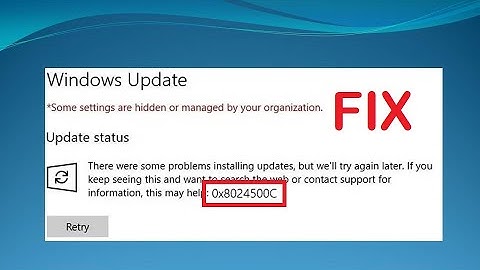 How To Fix Windows Update Error 0x8024500c Windows 11 / 10