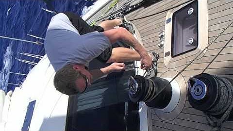 Top Down Furler retro fitted by VYC for 100 Super Yacht